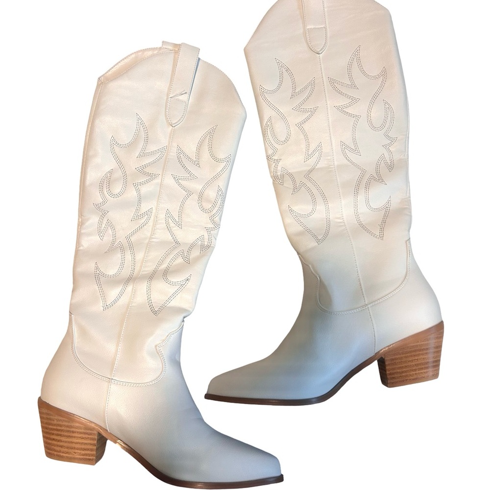 Women's White Western Boots